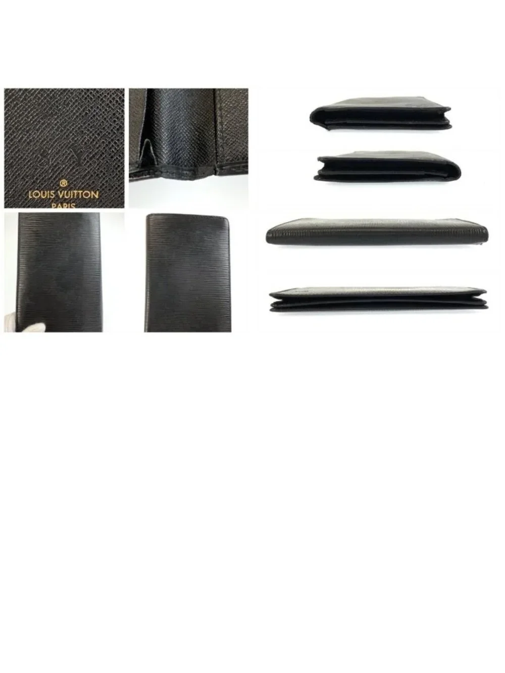 Louis Vuitton Epi Porto Cartes Credit Noir Black Leather Wallet Billfold